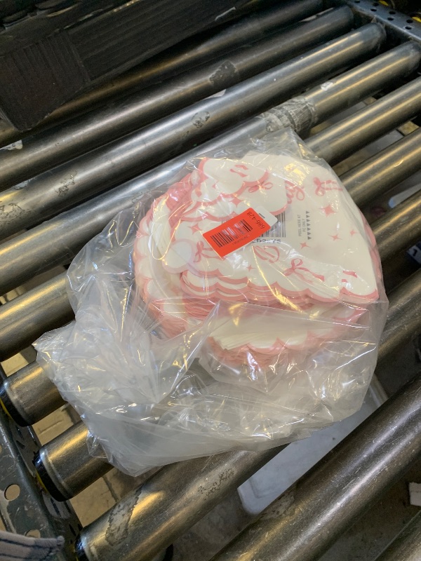 Photo 1 of 100PCS Pink Bow Party Plates and Napkins Pink Bow Birthday Tableware Set Coquette Birthday Party Supplies Serve 50 Guests for Women Birthdays Girl Bachelorette Coquette Tableware Supplies