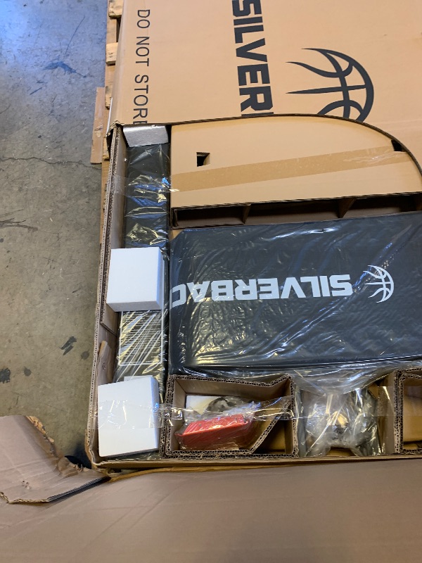 Photo 1 of Silverback Ghost Basketball Goal with 60-Inch Tinted Tempered Glass Backboard