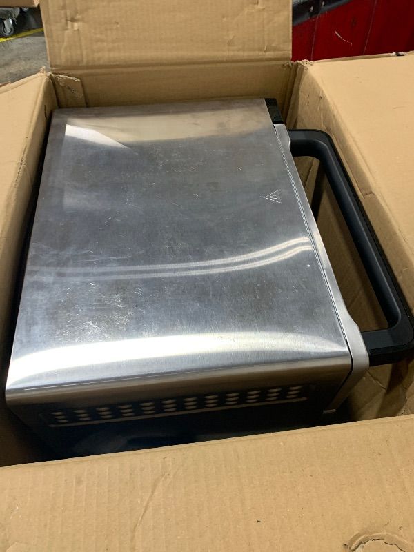 Photo 1 of *SOLD FOR PARTS** Ninja DCT451 12-in-1 Smart Double Oven with FlexDoor, Thermometer, FlavorSeal, Smart Finish, Rapid Top Convection and Air Fry Bottom , Stainless Steel