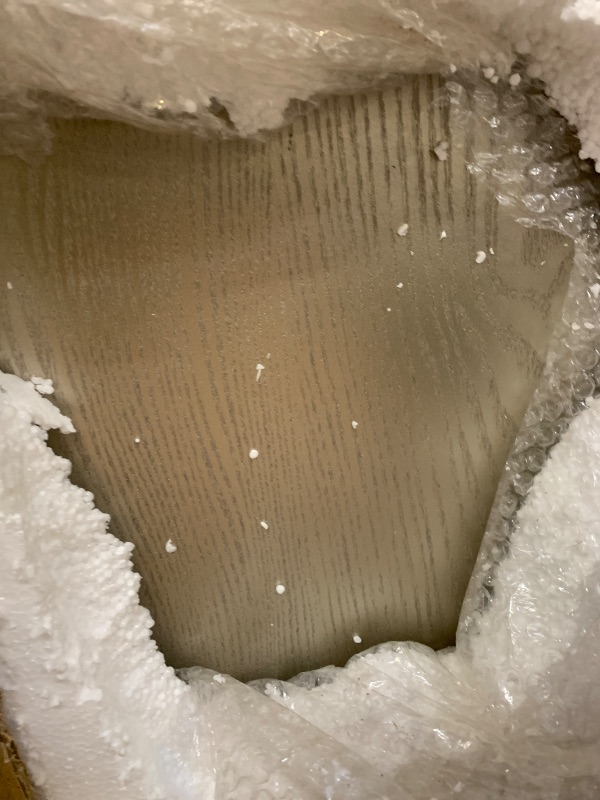 Photo 1 of Deco 79 Wooden Room Chest Upholstered Front Panel 3 Drawer Storage Cabinet with Mirrored Top and Ring Handles, Floor Cabinet 32" x 16" x 32", Beige