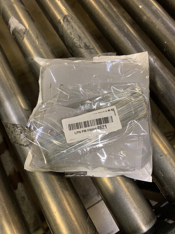 Photo 1 of 100 Pieces Plastic Shipping Tags with Wires Blank Labeling Tags Waterproof Hang Tags with Reinforcement Hole Durable Wire Tags Labels Stacking Tags for Equipment Parts (Grey, 4 3/4" x 2 3/8")