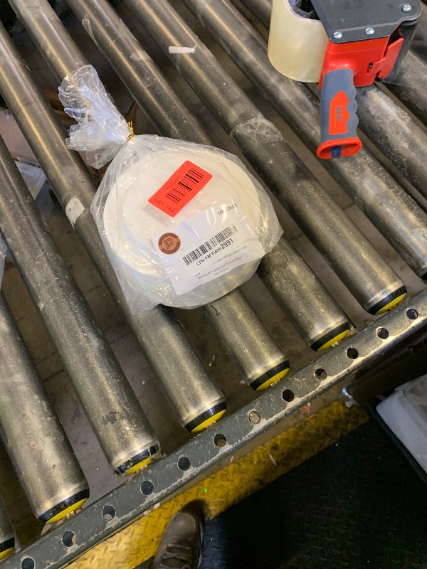 Photo 1 of 100 Count Disposable 6 Inch White Plastic Dessert Plates