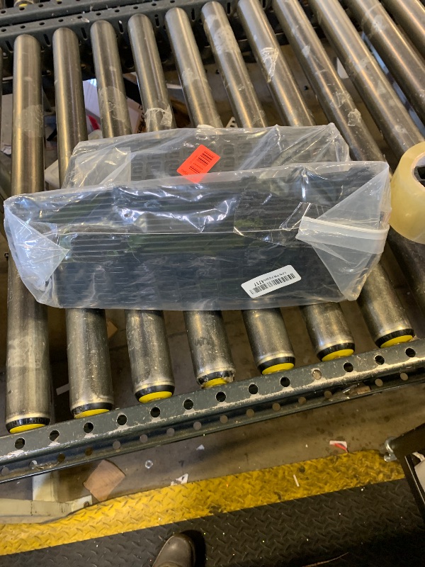 Photo 1 of 12 Pcs Under Couch Blocker for Bed Adjustable Furniture Plastic Under Bed Blocker with 30 Ties Black Couch Barriers for Dogs Pets Cats (Style 1)