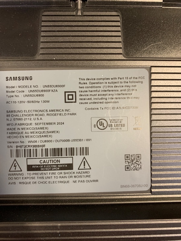 Photo 1 of FOR PARTS TV DOES NOT FUNCTION*************** Samsung 55-Inch Class Crystal UHD U8000F 4K Smart TV (2025 Model) Endless Free Content, Crystal Processor 4K, MetalStream Design, Knox Security, Compatible with Alexa