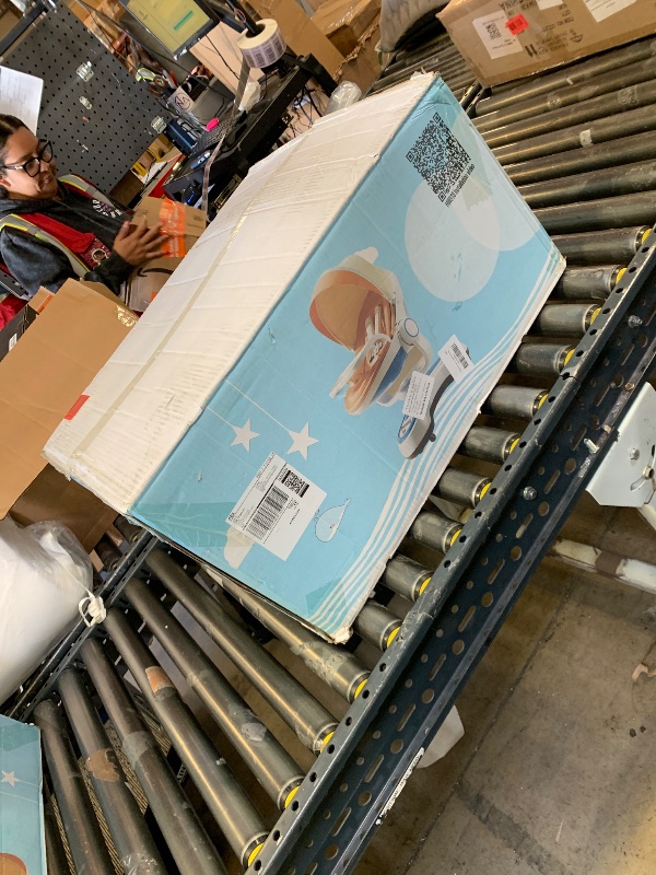 Photo 1 of Baby Swing for Infants, 3 Auto-Moving Modes Path & Timing Function with 5-Point Safety Harness, Smart Remote Control Newborn Soother Swing for Indoor/Outdoor,Bluetooth Enabled, 17 Lullabies/Lights