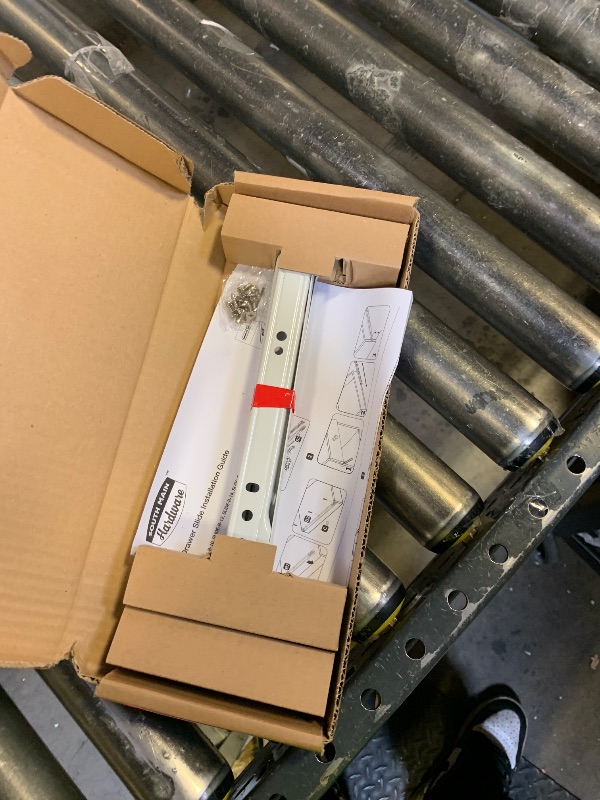 Photo 1 of 10" Bottom-Mount Drawer Slide Kit, Steel Tracks, 1.2 mm Thick, 20-Pair, White Powder Coat Finish