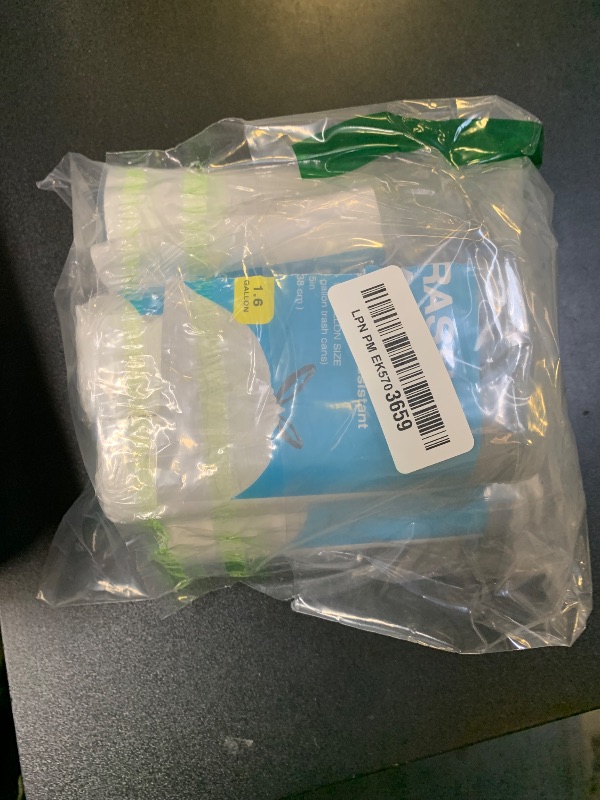 Photo 1 of 120 Counts 1.6 Gallon Mini Drawstring Trash Bags, Small Garbage Bags by KSSKSS, Code a fit 4.5-8 Liter, 1.2-2 Gal, White Trash Bin Liners for Home Office Kitchen Bathroom Bedroom