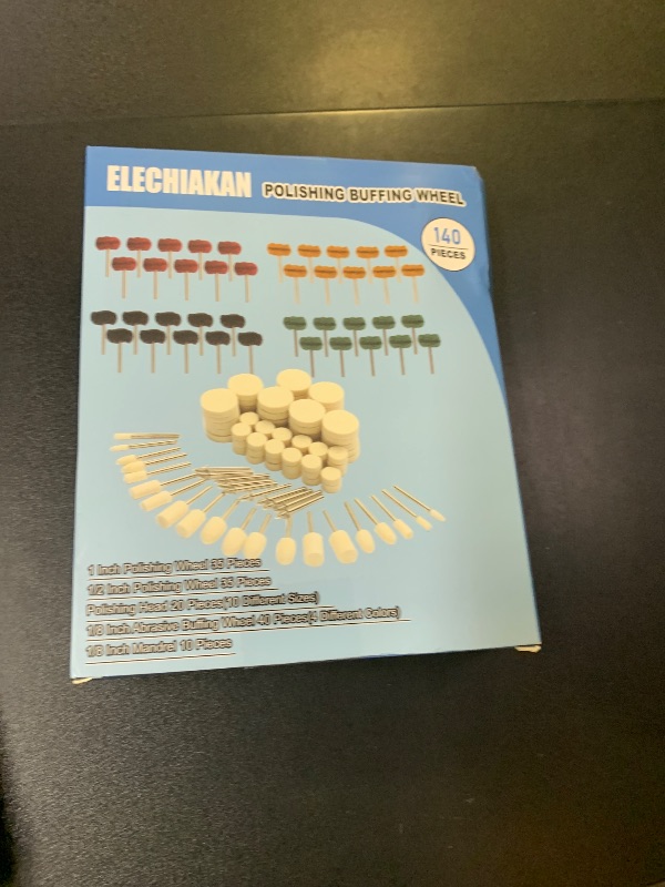 Photo 1 of 140 PCS Polishing Kit for Dremel, Abrasive Buffing Wheels Polishing Bits for Rotary Tool Accessories with 1/8 Inch Shank, Sanding Kit for Metal, Resin, Wood Watch, Jewelry, Aluminum and Brass with Box