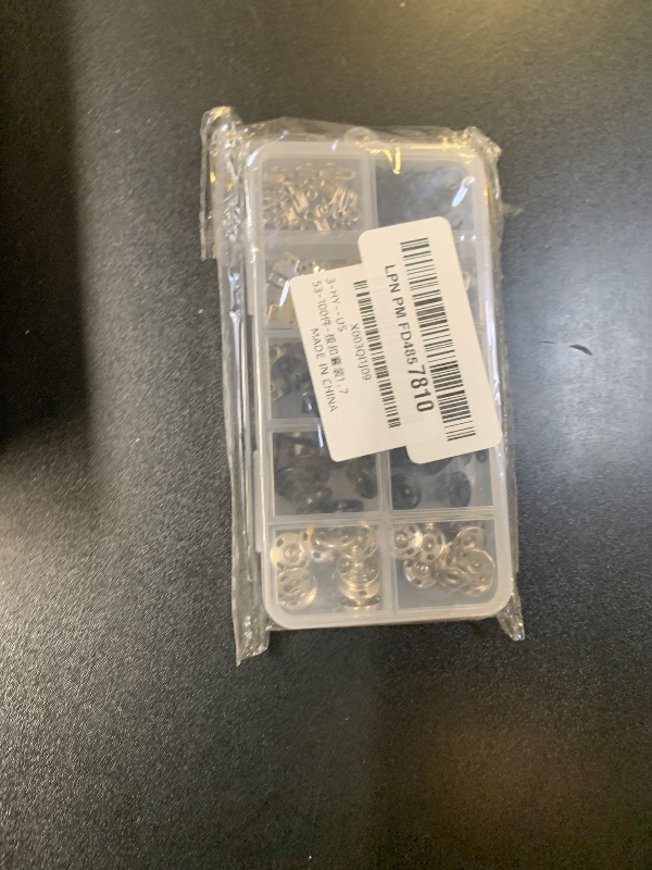 Photo 1 of 100 Pcs Sewing Hooks and Eyes Closure Set, 3 Styles Skirt Hook and Eye Closures Sewing Snaps Kit, Metal Snaps Buttons Fasteners Press Studs Set for Skirt, Bra, Trousers, Dress, Sewing, DIY Crafting