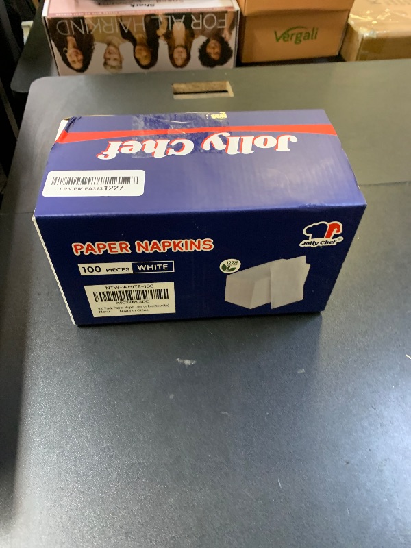 Photo 1 of 100 Pack Paper Napkins Guest Towels Disposable Premium Quality 3-ply Dinner Napkins Soft, Absorbent Paper Hand Towels for Party, Kitchen, Dinners or Events (White)