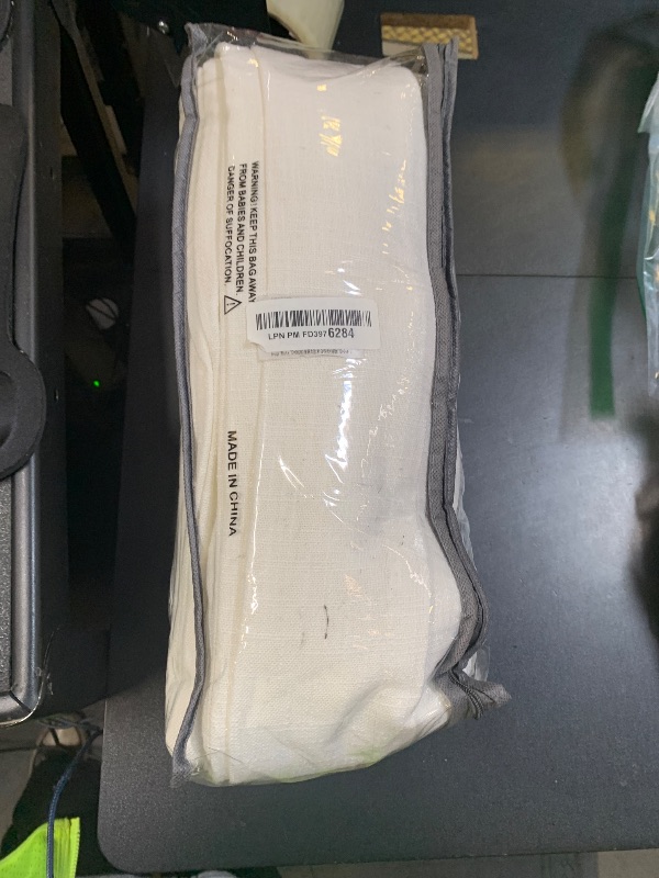 Photo 1 of 100% Blackout Linen 96 Inch Curtains 2 Panel Set for Bedroom, Modern Pinch Pleated Natural Linen Off Beige White Insulated Heavy Curtain 40 x 96 Inches Length Sliding Glass Door Room Darkening Drapes