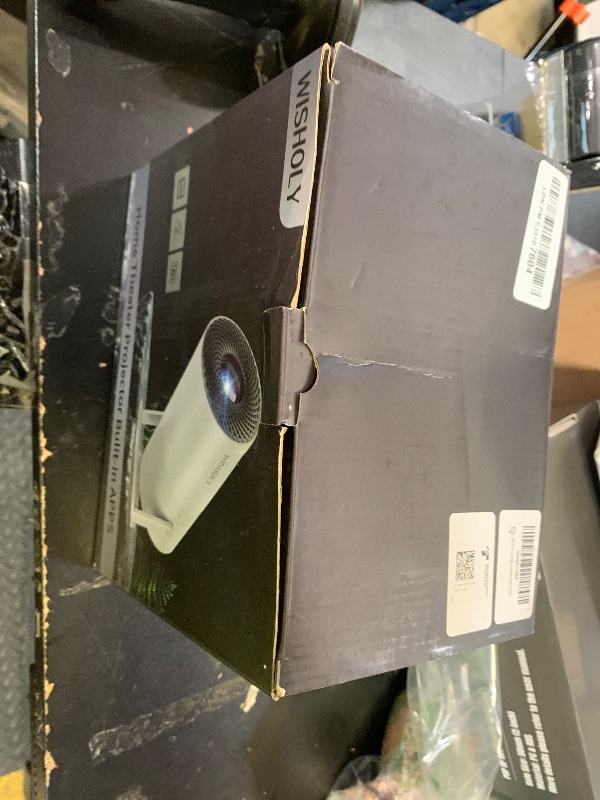 Photo 1 of [ Built-in Google TV & Voice Control] WISHOLY Mini Projector with WiFi and Bluetooth, Built-in Streaming Apps, Portable Movie Projector 4K with 180° Rotatable for Outdoor, Home Theater, Movie Night