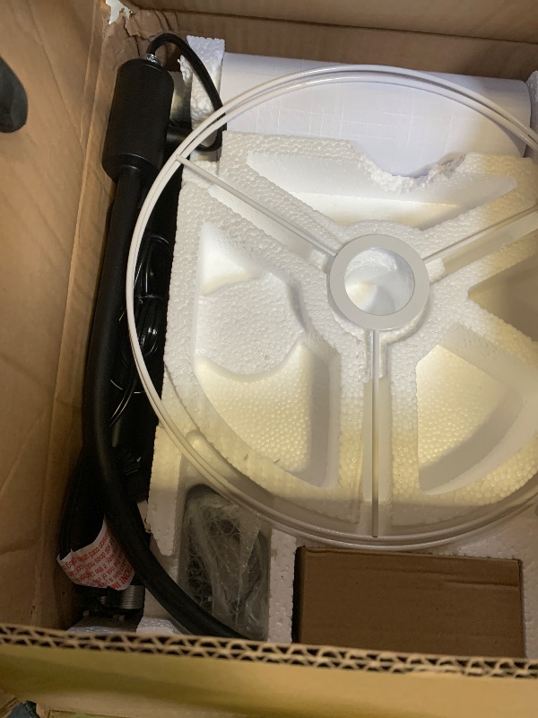 Photo 1 of [Upgraded] Dimmable Floor Lamp, 1200 Lumens LED Edison Bulb Included, Arc Floor Lamps for Living Room Modern Standing Lamp with White Shade, Black Tall Lamp for Living Room Bedroom Office Dining Room