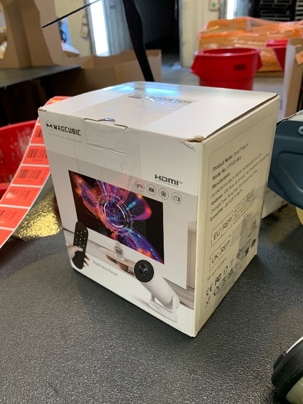 Photo 1 of ?Electric Focus?Magcubic Mini Projector 4K Support, Portable Projector with WiFi 6 and Bluetooth 5.4, Smart Proyector, 5W Soundbase Speaker, 180°Rotation for Home Theater
