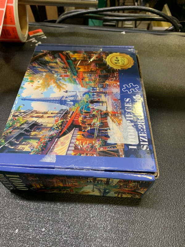 Photo 1 of 1000 Pieces Puzzle for Adults - Charming Paris Puzzle for Adults Children - Recycled Paper Jigsaw Puzzle 1000 Pieces - Fun and Challenging Family Game Great Gift Idea, Finished Size is 28 * 20 in