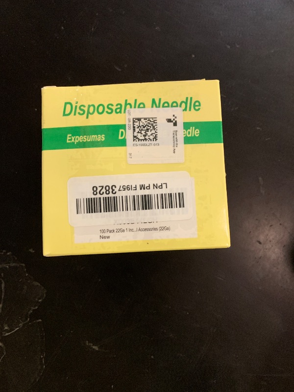 Photo 1 of 100 Pack 22Ga 1 Inch Sterile Disposable Injection Needle with Cap for Scientific and Industrial Dispensing Needl Accessories (22Ga)