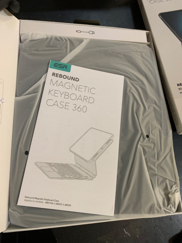 Photo 1 of ESR iPad Pro 13 Inch Case with Keyboard (M5/M4, 2025/2024), iPad Pro 13 Keyboard Case with Easy-Set Magnetic Stand, Portrait/Raised Modes for iPad Pro 13, Removable, Rebound 360 Series, Black