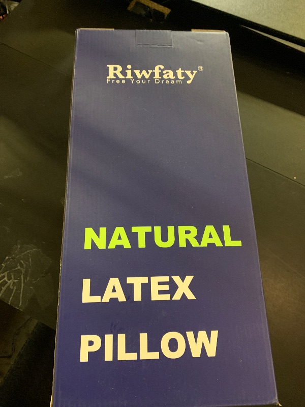 Photo 1 of 100% Natural Latex Pillow with Removable Cotton Cover, Small Standard Size (L22''×H14''×W5''), Firm - Thin - Flat Travel Pillow, Strong Support Latex Foam Pillow, Latex Smell, Perfect Packaging