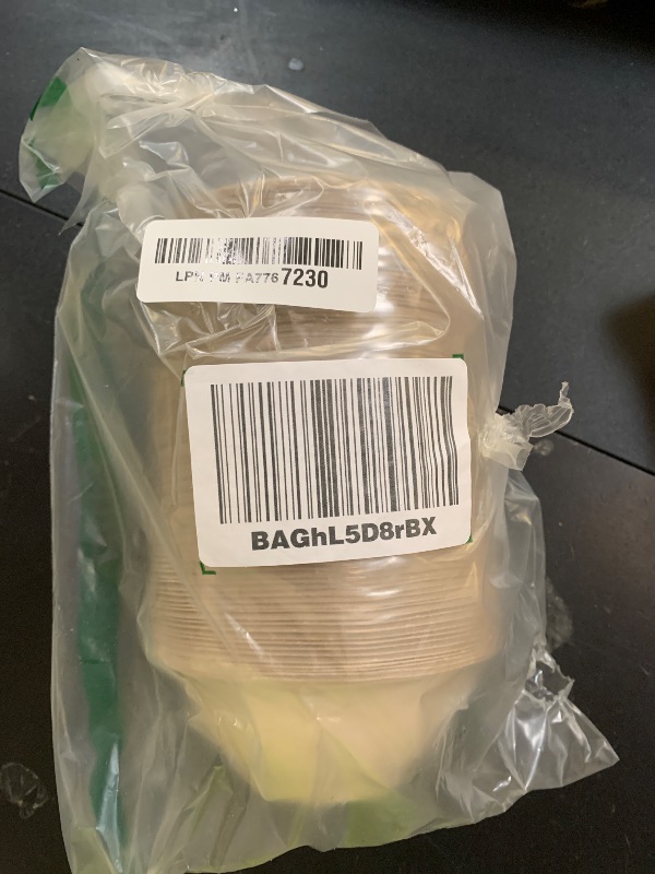 Photo 1 of 100 Pack 8oz Compostable Paper Bowls,Heavy-Duty Disposable Natural Bagasse Bowls,Biodegradable Soup Bowls,Eco-Friendly,Heat Resistant,for Ice Cream,Salad,Soup,Snack,Dessert,Pasta,Hot or Cold Use