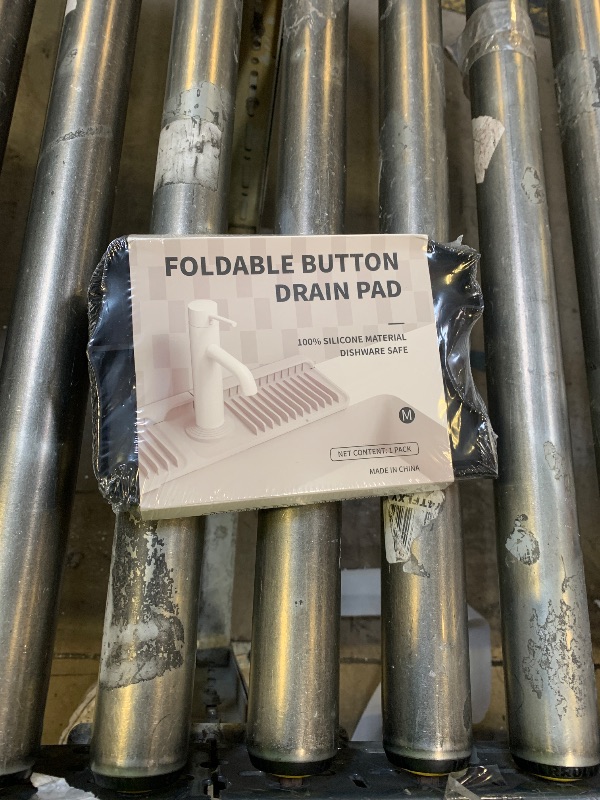 Photo 1 of 17.7" Silicone Sink Splash Guard - Multi-Functional Kitchen Sink Mat with Drip Tray, Sponge Holder & Soap Dish, 6° Slope Design for Easy Drainage, Foldable & Fasten Button for Secure Fit?Black?