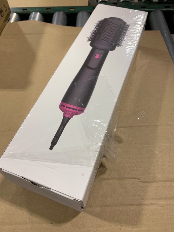 Photo 1 of 4-in-1 Hair Dryer Brush - Blow Dryer and Styler in One, Hot Air Brush with Oval Barrel for Volumizing, Suitable for All Hair Types,Red Christmas Gifts