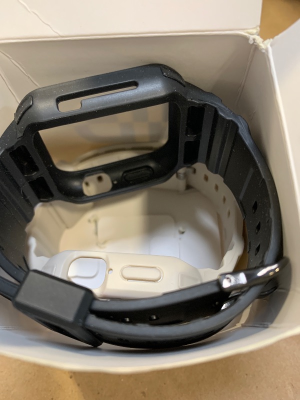 Photo 1 of [2 Pack] SVISVIPA Band with Case Compatible for Apple Watch 45mm 44mm 42mm iWatch Series 8 7 SE 6 5 4 3 2 1 Strap, Men Women Sport Strap with Bumper Rugged Shockproof Military Protective, 2 Pack