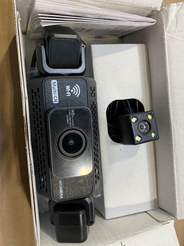 Photo 1 of 4 Channel Dash Cam 360° View 5G WiFi & APP Control, GEMEK 2K Front and Rear Inside, Left Right Dash Camera for Cars Free 64GB TF Card, G-Sensor, Night Vision, 24H Parking Mode
