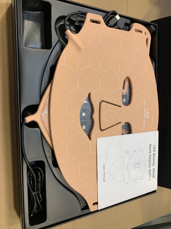 Photo 1 of AAQ Red Light Therapy for Face -Led Face Mask Light Therapy with Pure Light Boost, Red light Mask for Face & Neck Device with Long-Lasting Power Supply, Rechargeable & Portable for Home Use