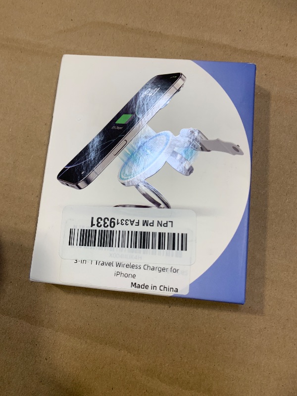 Photo 1 of 3 in 1 Charging Station for Apple Multiple Devices, Foldable Travel Wireless Charger Stand for iPhone 16 15 14 13 Pro Max- Watch 10 9 8 SE and Ultra Series - Airpods 4 3 2 Pro