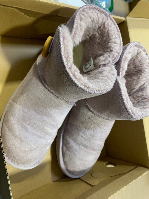 Photo 1 of 3.5 Balabala Kids Snow Boots Girls Warm Winter Boots Faux Fur Suede Boys Snow Boots Water Resistant Mini Boots Casual Boots