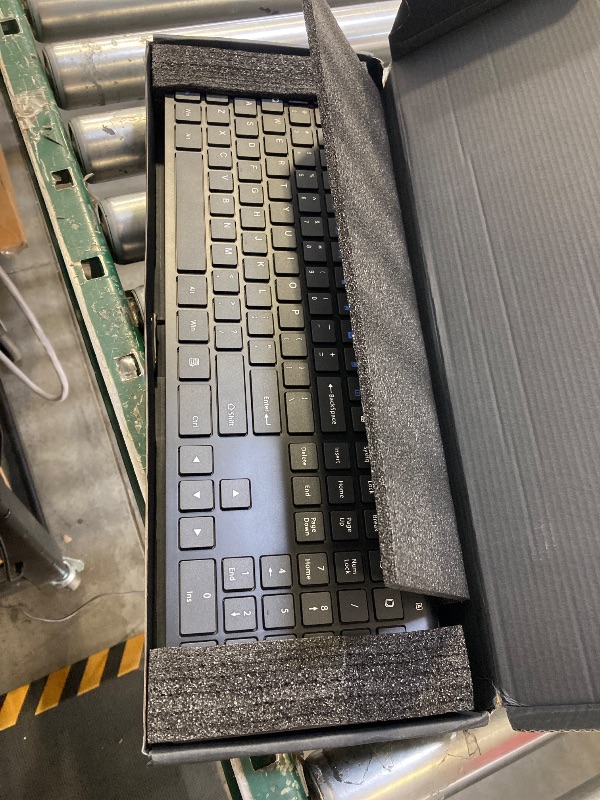 Photo 1 of Wireless Keyboard and Mouse Combo, Silent Full-Size Computer Keyboard with Calculator Button, 2400 DPI Mice, Quiet Click, Slim Cordless USB Set for Laptop PC Windows Mac - Black