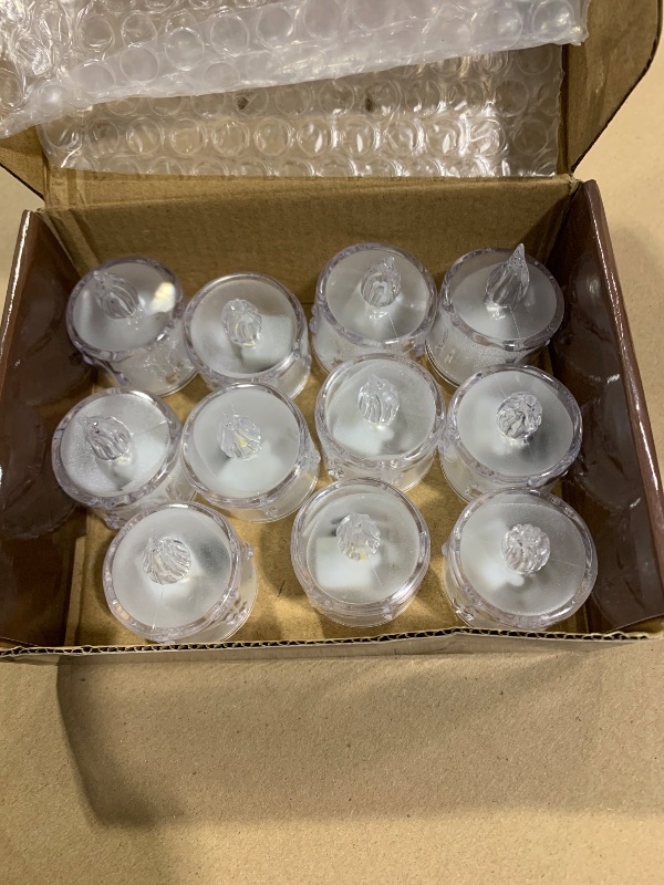 Photo 1 of 11pcs only---SupBri  Flameless Tea Lights Candles Battery Operated, Crystal Led Tealight Candles,Votive Electric Fake Candles for Valentines Wedding Diwali Christmas Decorations