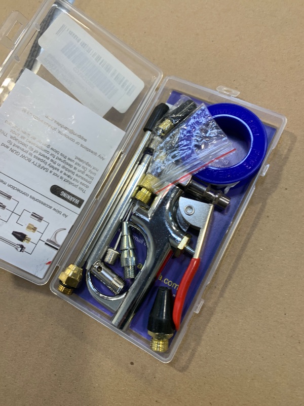 Photo 1 of 13 Pcs 2-Way Connection Air Nozzle Blow Gun Set, Air Nozzle Kit with 1/4 in Standard Quick Fitting and 8 Air Nozzles, Air Compressor Accessories for Air Inflation and Dedusting