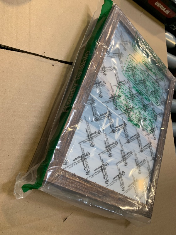 Photo 1 of 4pcs only --- Fisnish A4 Picture Frame Classic Brown 8.3x11.7 Photo Frame for Horizontal or Vertical Wall Mounting