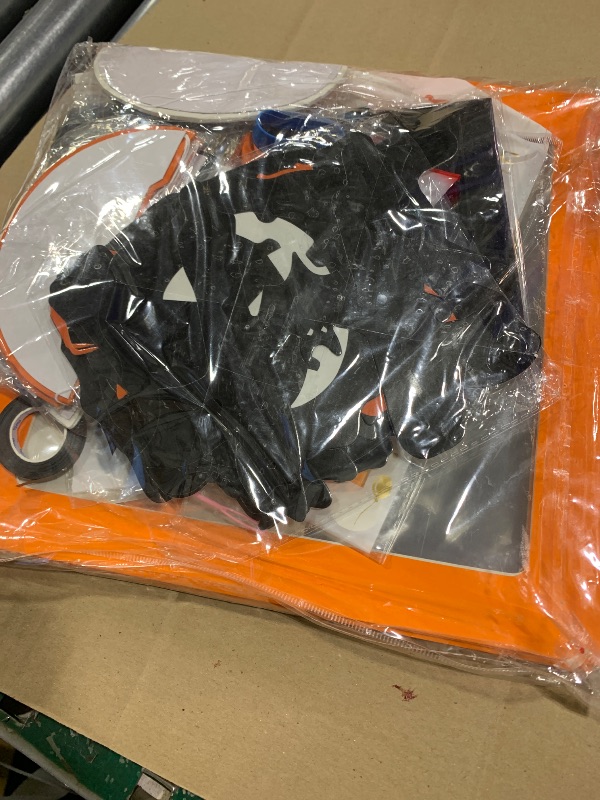 Photo 1 of Amandir Halloween Party Decorations Supplies Balloon Boxes with Lights Boo Letters, Happy Halloween Banner, Orange Black Honeycomb Balls, Ghost Spider Wed Foil Balloons, Fringe Curtains, Bats Stickers