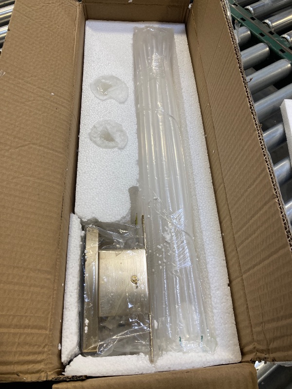 Photo 1 of 19.7" Mid Century Natural Alabaster Wall Sconces Wall Lighting Bathroom Vanity Light Fixtures Marble Wall Light White Stone Glass Modern Wall Mount Lamp for Bedroom Living Room Hallway