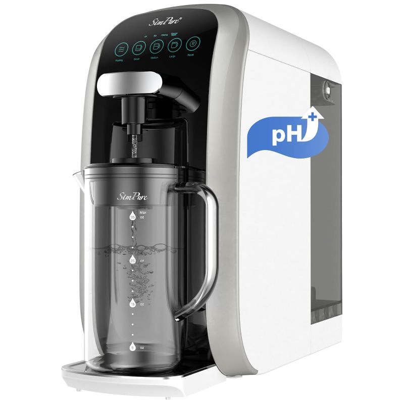 Photo 1 of SimPure Y7T-A Countertop Reverse Osmosis Water Filter, NSF/ANSI 58 Certified, 5 Stage RO Water Filtration System, Water Purifier for Home, No Installation, 4: 1 Pure to Drain, pH+ Balanced ALK Taste
