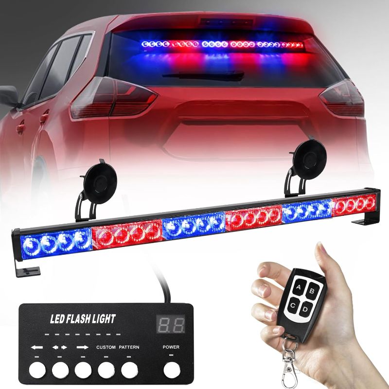 TeddyTT Red Blue Strobe Police Lights Bar Directional Traffic Advisor ...