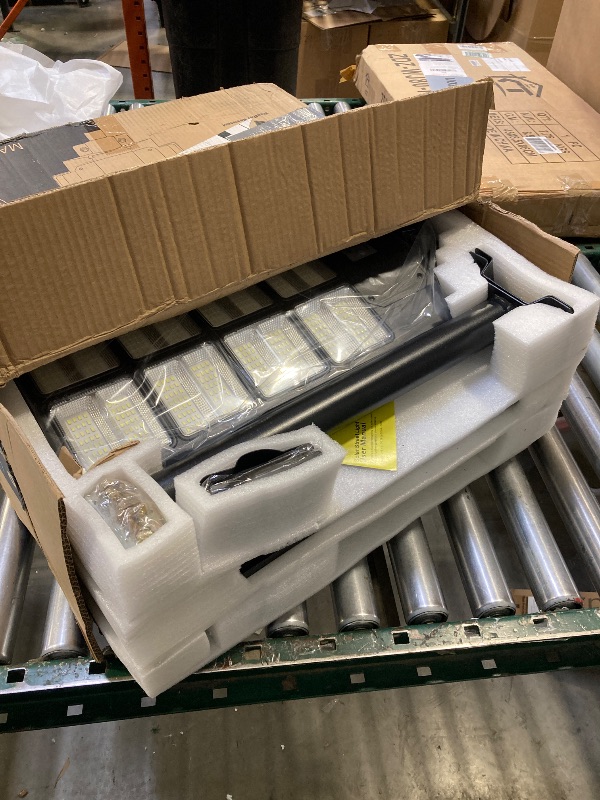 Photo 1 of 8500W Solar Lights Outdoor Waterproof, Commercial Street Lights Solar Powered Dusk to Dawn 243 LEDs with Remote/Motion Sensor, IP67 for Parking Lot/Garden/Yard, 2 Pack