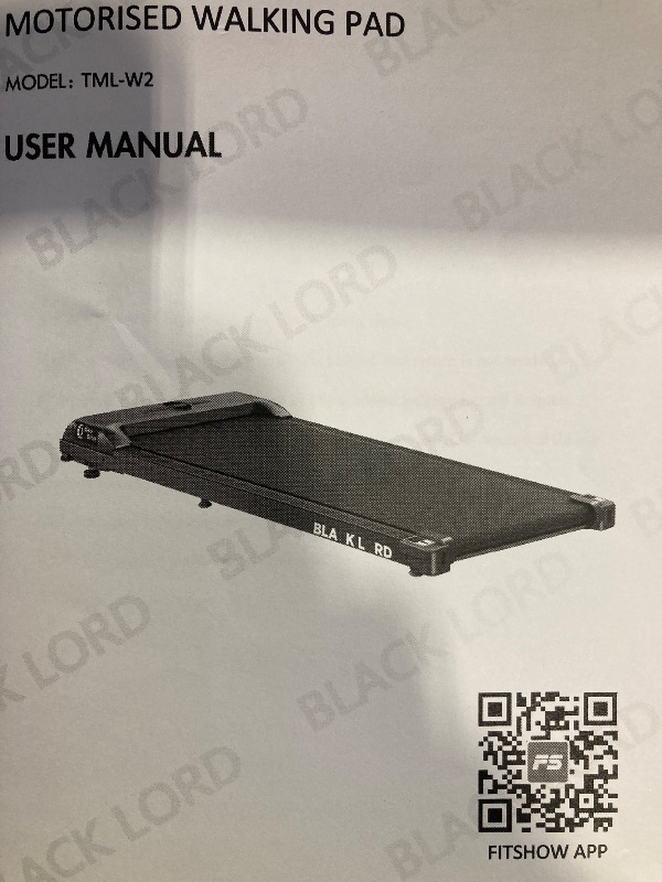 Photo 1 of BLACK LORD Walking Pad with Handle Bar, 2.7 HP Quiet Foldable Under Desk Treadmill with Bluetooth Speaker, Portable Running Treadmills for Home, LED Display, App/Remote Control, 330 lbs Capacity