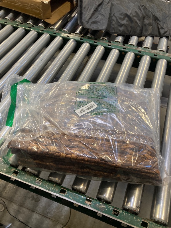 Photo 1 of 6-Piece Rattan Christmas Tree Collar - 33" Rustic Farmhouse Tree Skirt- Xmas Tree Base Cover for Christmas Decoration- Woven Holiday Tree Ring Accessory for Home, Living Room (Brown, 33 in)