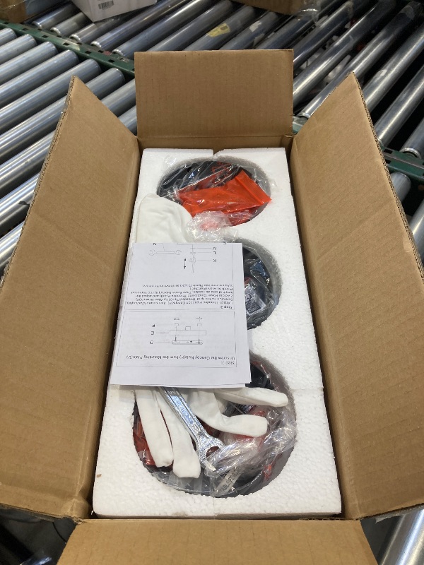 Photo 1 of 5.1" Clear Tulip Glass Hanging Industrial Kitchen Island Farmhouse Rustic Vintage 3 Pack 1-Light Pendant Ceiling Light Black Finish Fixture,for Dining Room Hallway Entryway Bedroom