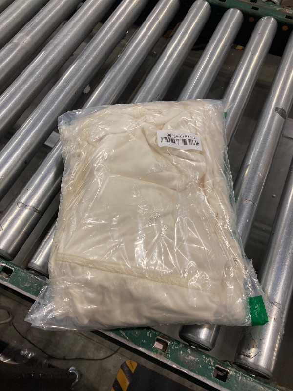 Photo 1 of 20x10ft Wrinkle Free Ivory Backdrop Curtain for Parties Soft Fabric Drapes Wedding Ivory Curtain Backdrop for Birthday Party Decorations Background for Photography 5x10ft,4 Panels