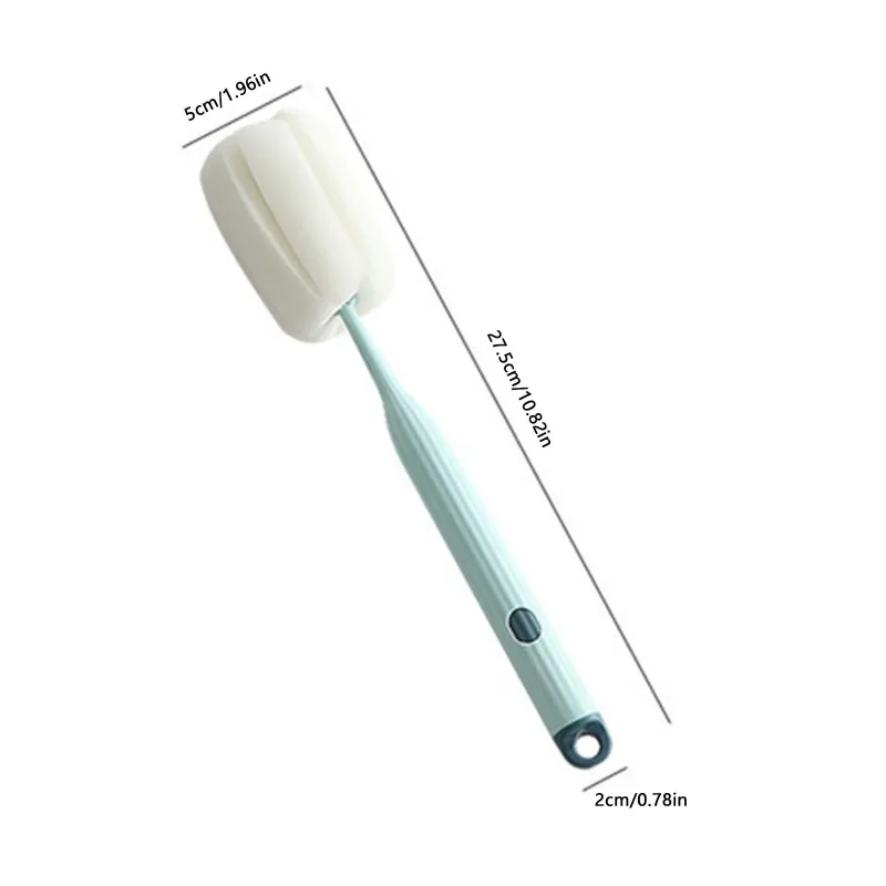 Photo 1 of 1pc Bottle Soft Brush - Sponge Bottle Brush Soft and Easy to Clean, Baby Bottle Sponge Brush Can Effectively Remove The Stain Residue On The Bottom of The Cup (White)