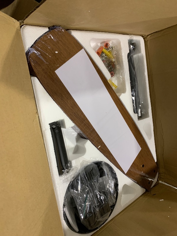 Photo 1 of 52 Inch Farmhouse Ceiling Fan with Light and Remote, Black Industrial Caged Flush Mount Ceiling Fans with 6 Speed Reversible Motor and Dual Finish 5 Blades, Rustic Ceiling Fan for Living room, Bedroom