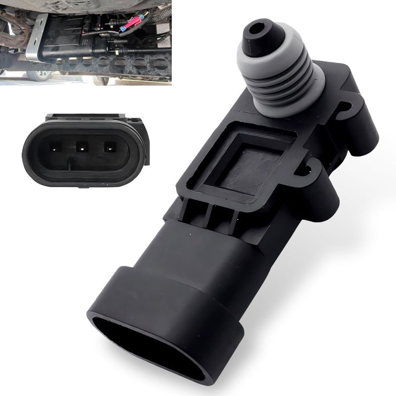 Photo 1 of 1 PC Car Pressure Sensor, Original Replacement 16238399 9377680 09377680 16196060, Vapor Vent Port Tank Pressure Sensor to Solve Fault Light Flashing, Compatible with Delphi III (Black)
