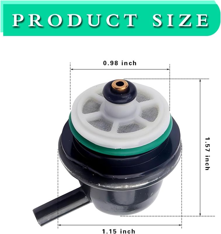 Photo 1 of 1 Set Fuel Injectio Pressure Regulator, High Temperature Resistance 89060422 Regulator with Sealing O-ring, with Clip and Snap Ring, Compatible with Chevrolet Buick Cadillac (Multicolored)
