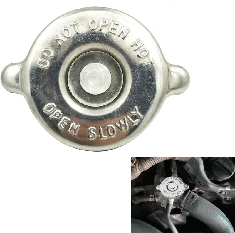 Photo 1 of 1 PC Car Engine 16 PSI Radiator Cap, Stainless Steel + Rubber Tight Fit Heat-resistant Leak-proof Sealing Cover, Original Water Tank Cap Replacement, Compatible with Dodge Jeep (Silver)
