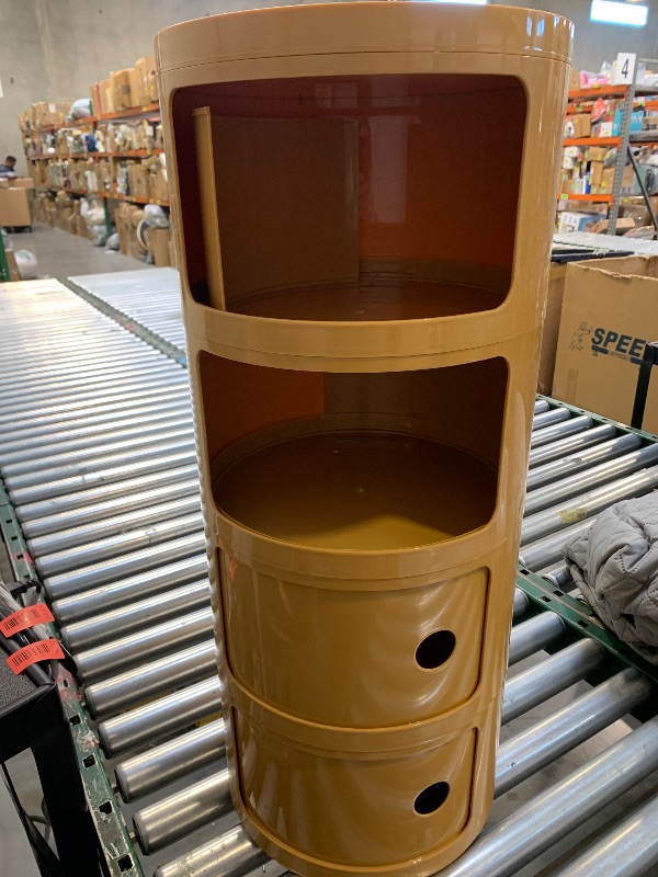 Photo 1 of 4-Tier Round Bedside Table, Narrow Storage Cabinet, Small Stylish Storage Cabinet, no Installation Required, Suitable for Living Room and Bedroom, Small Space