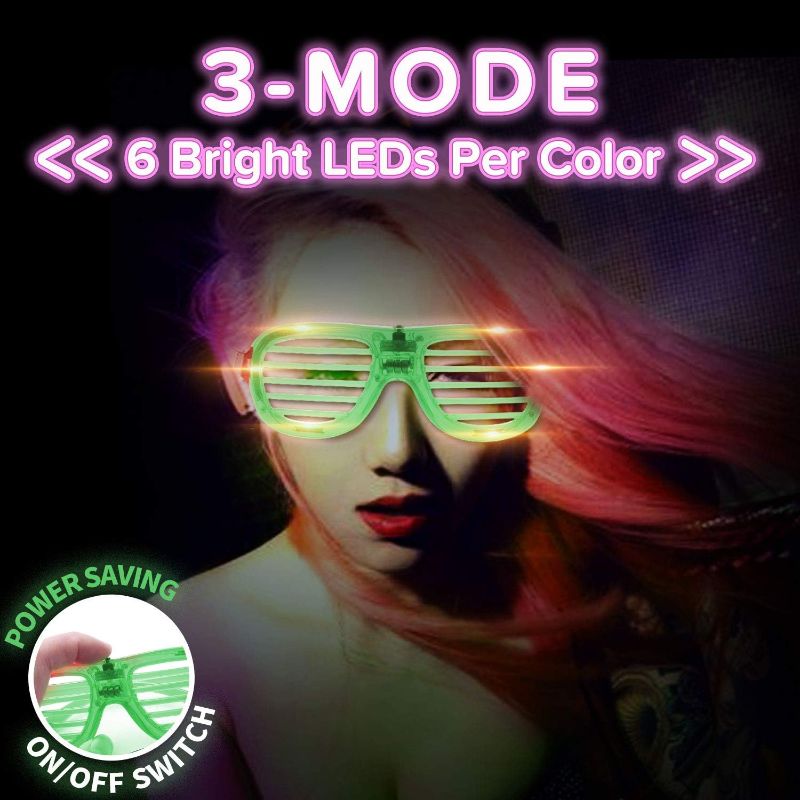 Photo 1 of  LED Glasses  Light Up Glasses Glow In The Dark Party Supplies  
